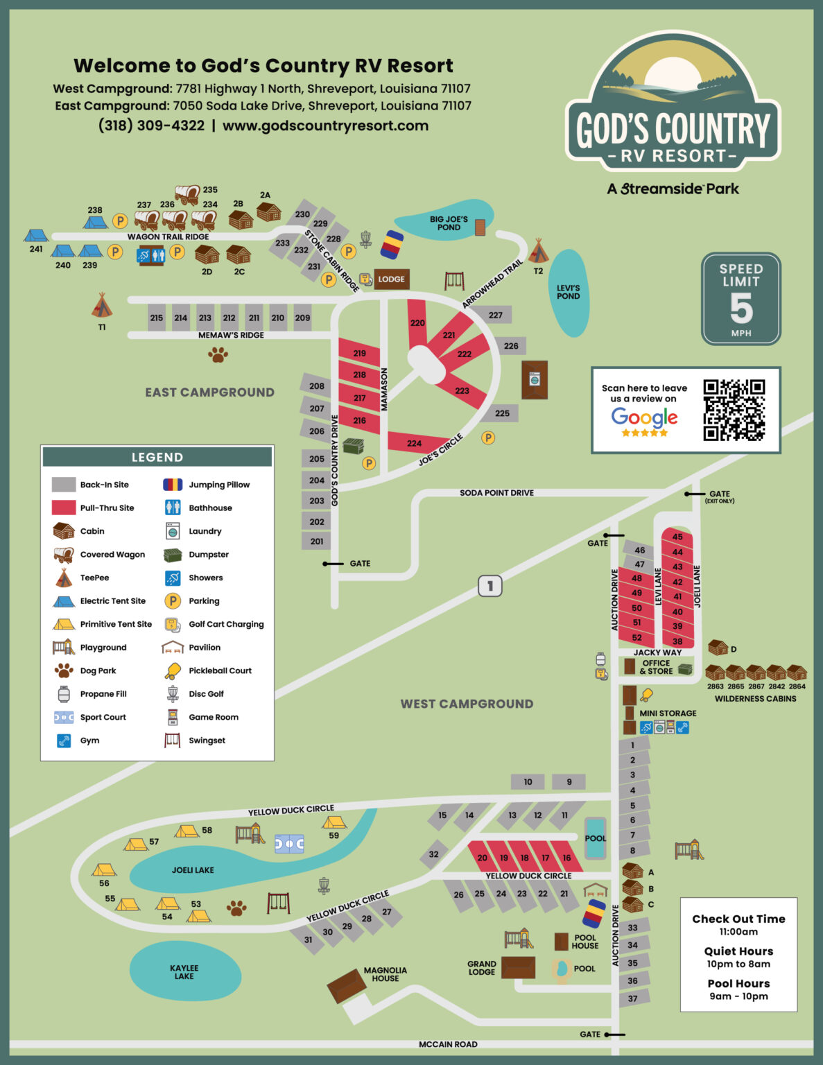 God's Country Site Map - Oct 2025