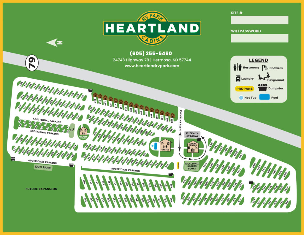 Heartland RV Park Site Map