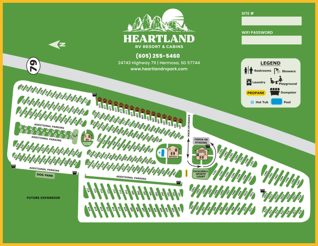 Heartland RV Resort Site Map