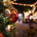 Holiday lights and decorations near Natalbany Creek Campground.