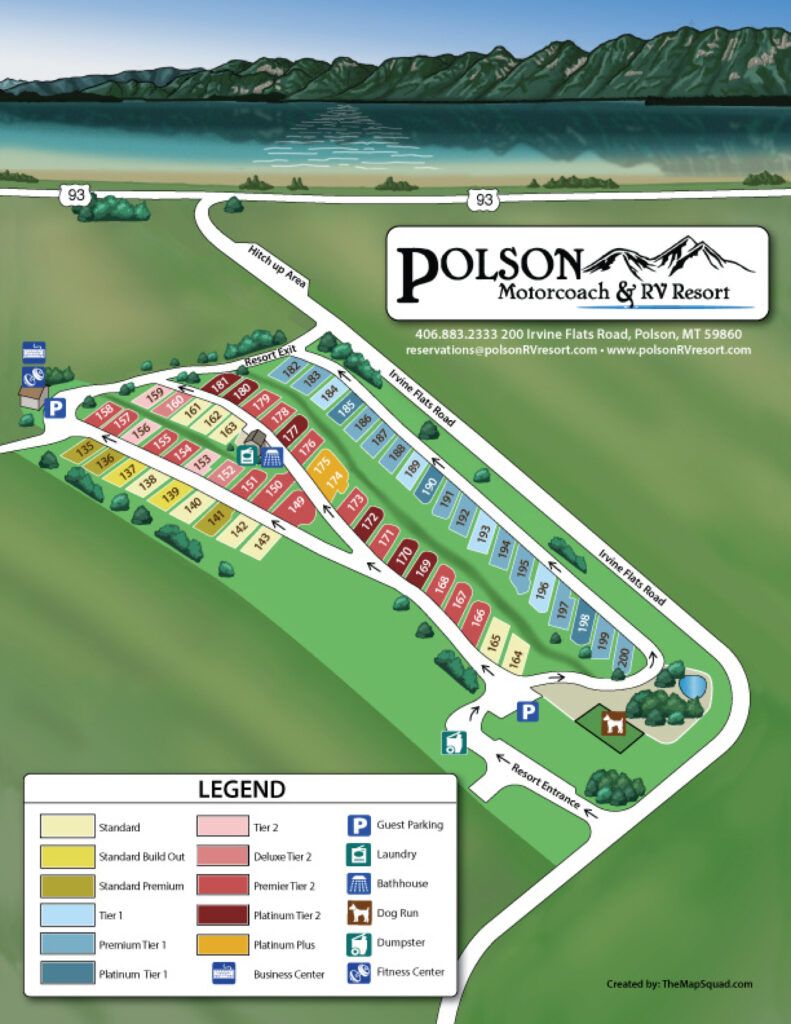 Polson Motocoach Resort Site Map