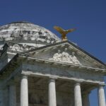 A historical monument at Vicksburg National Military Park