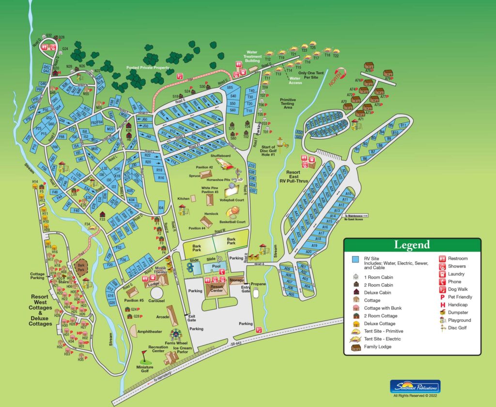 Twin Grove RV Resort Map