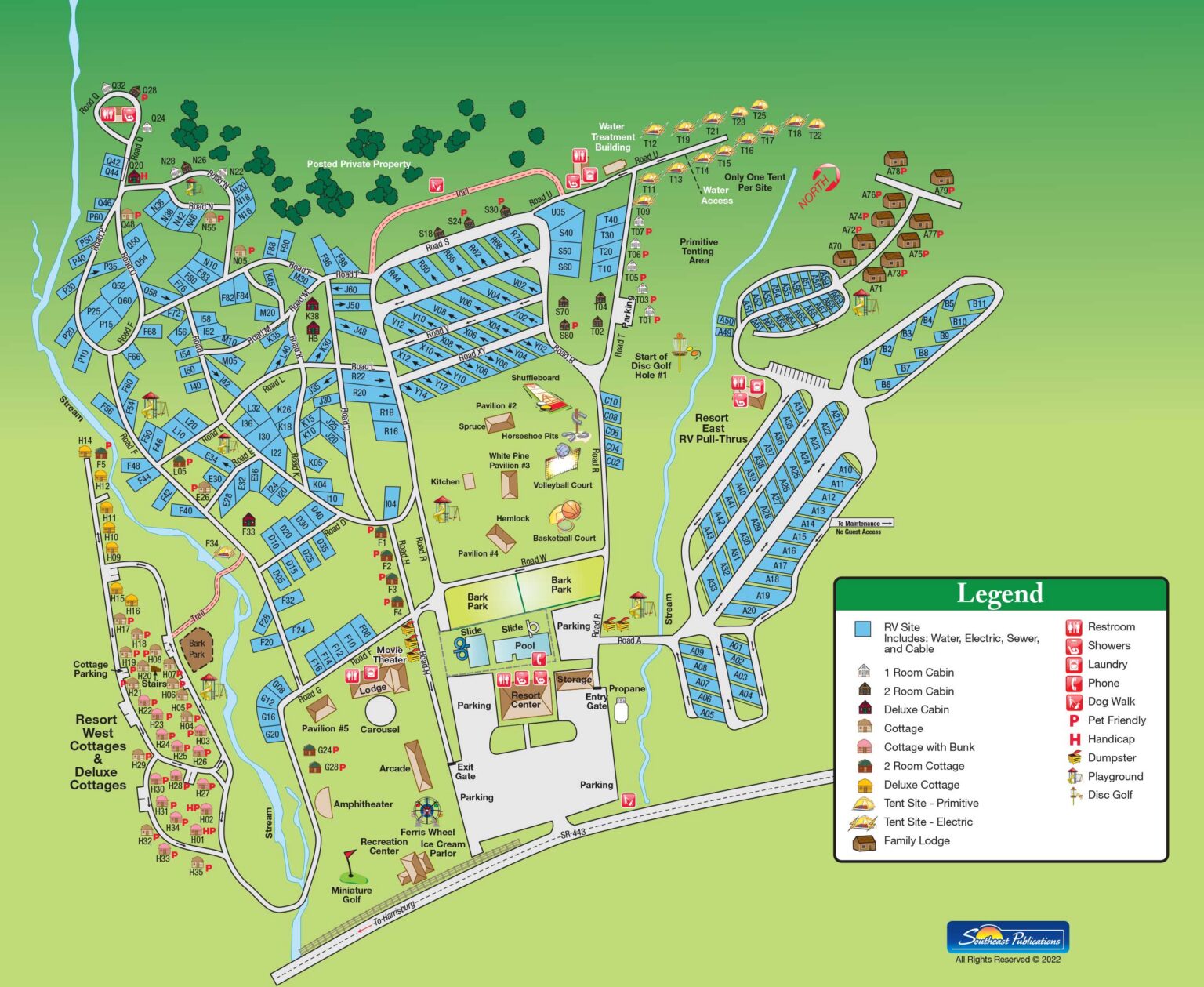 Twin Grove RV Resort Map