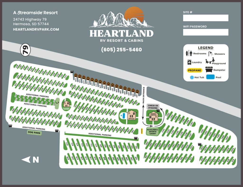 Heartland RV Resort Site Map