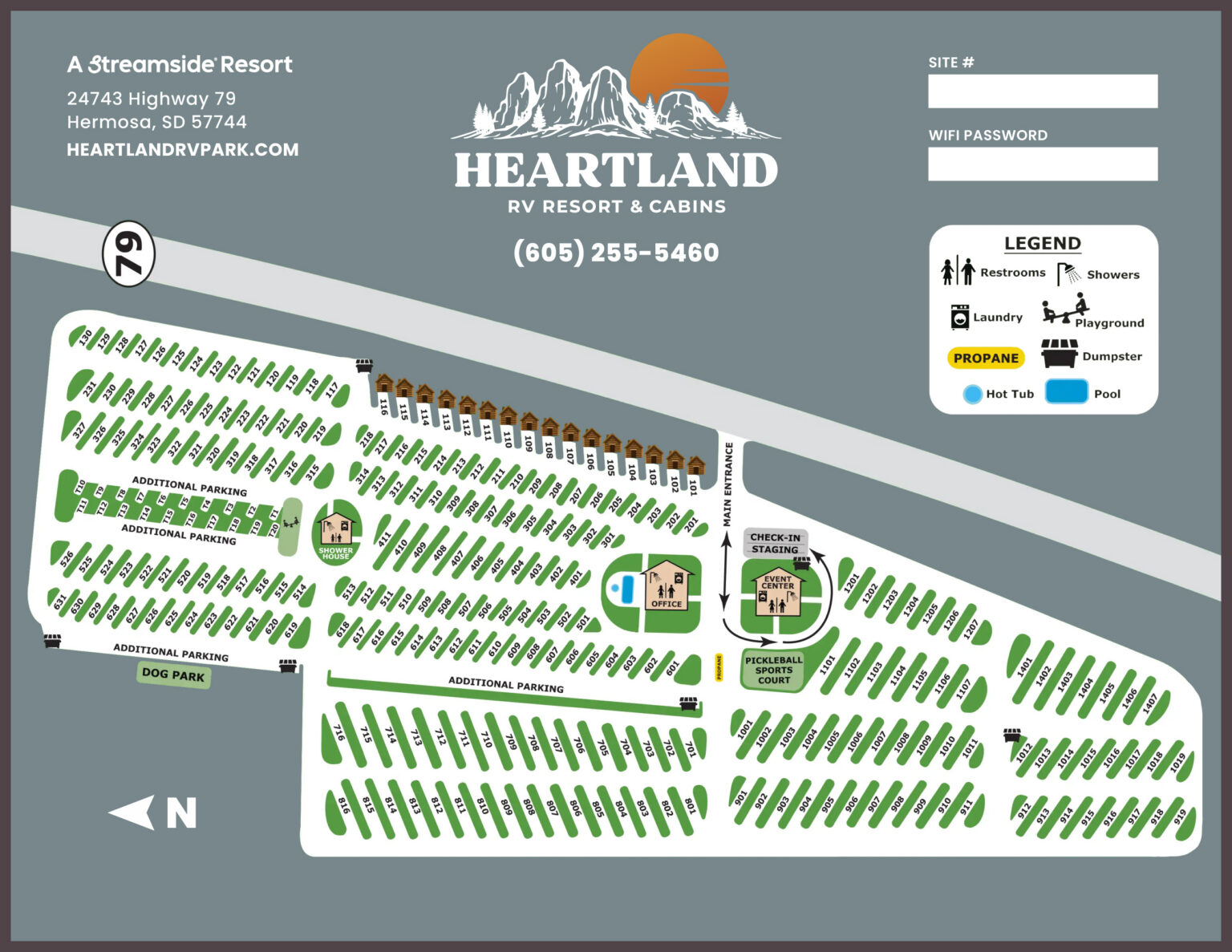 Heartland RV Resort Site Map