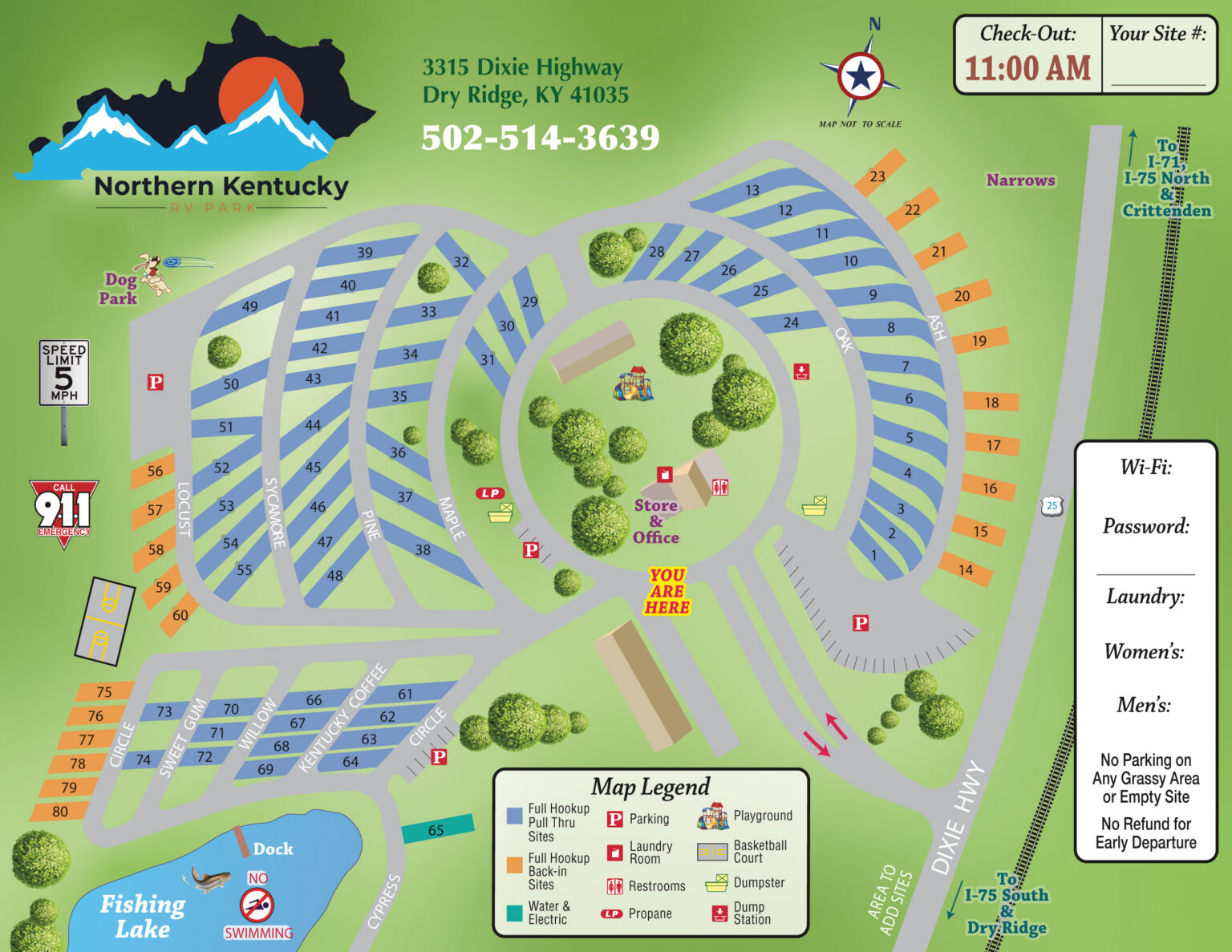 Northern Kentucky RV Park Map